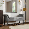 Upholstered Velvet Bed End Bench Chaise Chair Ottoman Stool Window Hallway Seat