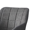 Pair Of Light Grey Dininig Chairs Faux Leather Armchairs Metal Legs Restaurant