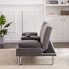 Fabric Modern Sofa Bed Sectional 3 Seater 2 Cup Holder Couch Bed Chrome Legs