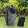 Solar Water Feature Indoor Outdoor Polyresin Garden Fountain Decor w/ LED Lights