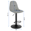1/2/4/6x Bar Stool Kitchen Breakfast Pub Stool w/ Backrest Gas Lift Swivel Chair