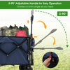 Folding Collapsible Wagon Utility Camping Beach Shopping Cart Adjustable Handle