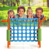 Giant 4 in a Row Game Jumbo Connect 4 Games w/42 Rings Basketball Hoop-Orange