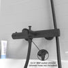 Nes Home Deck Mounted Thermostatic Black Bath Filler Shower Mixer Tap