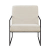 Dusk Rae Light Beige Chenille & Black Iron Accent Chair RRP £118