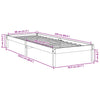 Long Bed Frame without 80x220 Solid Wood Pine G5U4