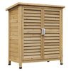 Garden Wooden Storage Shed Outdoor Wood Garage Tool Cabinet 2 Door NEW UK