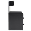 Black Wood Bedside Cabinet Side Table Book Lamp Shelf Nightstand with 1/2 Drawer