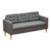 Modern 3 Seater Sofa for Living Room Compact Sofa with Hidden Storage Grey