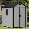 Storage-Focused 6x8FT Gabled Plastic Tool Shed With Foundation Combination Lock