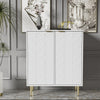 Sideboard Buffet Storage Cabinet with 6 Compartments Living Room Furniture White