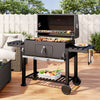 Barbecue Smoker Charcoal Outdoor Stove Built in Grill Thermometer BBQ Cooking