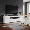 White High Gloss TV Stand Cabinet Unit 180cm with RGB LED Living Room Furniture