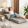 Floor Folding Chair 14 Positions Adjustable Floor Lazy Chair with Armrest Single