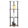 3/4/5 Tier Home Storage Corner Shelf Shelving Rack Unit Grey Display Stand