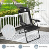 Patio Folding Chairs Set of 2 Outdoor Reclining Chairs Adjustable Outdoor Lounge