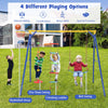 300 kg Heavy Duty Swing Set Backyard 4-in-1 Kids Swing Set Outdoor Playset