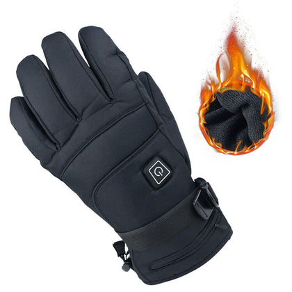 4000mAh Electric USB Heated Gloves Rechargeable Touch Screen Men Motorcycle Gear