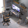 L Shaped Gaming Desk RGB Light Standing Desk Rising Sit Stand Up Corner PC Table