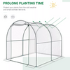 Outdoor Garden Greenhouse PVC Cover Steel Frame Plant Veg Grow Tunnel 2 x 2.5m