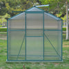 Aluminium Greenhouse Polycarbonate Garden Shed Grow House Green Frame 4 Sizes