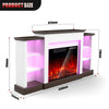 Electric Fireplace Flame Heater,Timer&20 Color LED Light TV Cabinet BIG Dceqbjtq