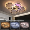LED Crystal Ceiling Light 3-Color Stepless Dimming RGB Backlight Remote Control