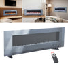 Electric Heater 50 In LED Fireplace Wall Mounted Inset TV Standing Media Fire