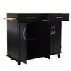 Kitchen Island Unit Butchers Block Trolley Breakfast Bar Table Storage Cabinet