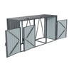OUTDOOR WHEELIE BIN STORAGE DOUBLE AND TRIPLE SHED METAL DUSTBIN RUBBISH SCREEN