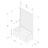 Wooden Garden Planter Diamond Trellis Patio Lattice Flower Box (0.8m x 0.4m)
