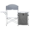 Aluminium Camping Table Folding Storage Kitchen Unit Outdoor Cook Station w/Bag