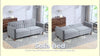 Convertible Sofa Futon Velvet-Touch Tufted Couch Sofa Bed Dark Grey