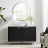 Ivala Black & Copper Effect Medium 2 Door Sideboard Modern Minimalist Melamine