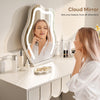 Dressing Table With LED Clound Mirror Makeup Desk Vanity Scalable Cabinet White