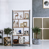 5-Tier Bookshelf Industrial Style Bookcase Free Standing Storage Display Shelves