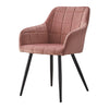 2 Pcs Dining Chairs Velvet/PU Cushion Backrest Seats Reception Armchairs Kitchen