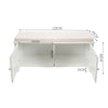 Upholstered Bed End Bench Accent Lounge Sofa Window Seat 2 Doors Storage Cabinet