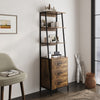 Vintage 3 Drawers 4 Shelves Tallboy Ladder Shelf Bookcase Storage Display Rack