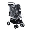 Pet Stroller Dog Cat Puppy Pram Pushchair Travel Cart With Clear Rain Cover