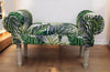 Palm Leaf Window Seat Bed End Sofa Chair Chaise Lounge Bench Pouffe Bedroom