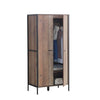 Tall Wooden 2 Door Wardrobe Storage Cupboard Clothes Rail Clothes Bedroom