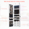 Jewelry Cabinet Lockable Wall/Door Mounted Jewelry Armoire 5 LED Light Xmas Gift