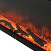 Large 100inch Electric Fireplace Freestand/Inset Fire LED Media 3 Side Panoramic