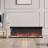Electric Fireplace 3 Sided Panoramic Fire 40 inch Standing Insert LED Flames