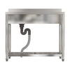 Catering Sink Stainless Steel Single Bowl Commercial Kitchen Drainer Waste Unit