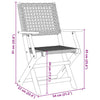 Cizuho 3 Piece Bistro Set Grey Poly Rattan and Solid Wood,Small Table and T5O5