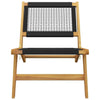 Solid Wood Teak Garden Chair with Footrest - Foldable Patio Lounger with M3J4