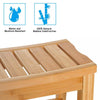Slatted Natural Bamboo Wood Bathroom Shower Stool Bench Seat Shoe Rack Shelf