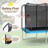 Outdoor Trampoline Kids Adults 8 FT x 14 FT Rectangular Trampoline w/inside net